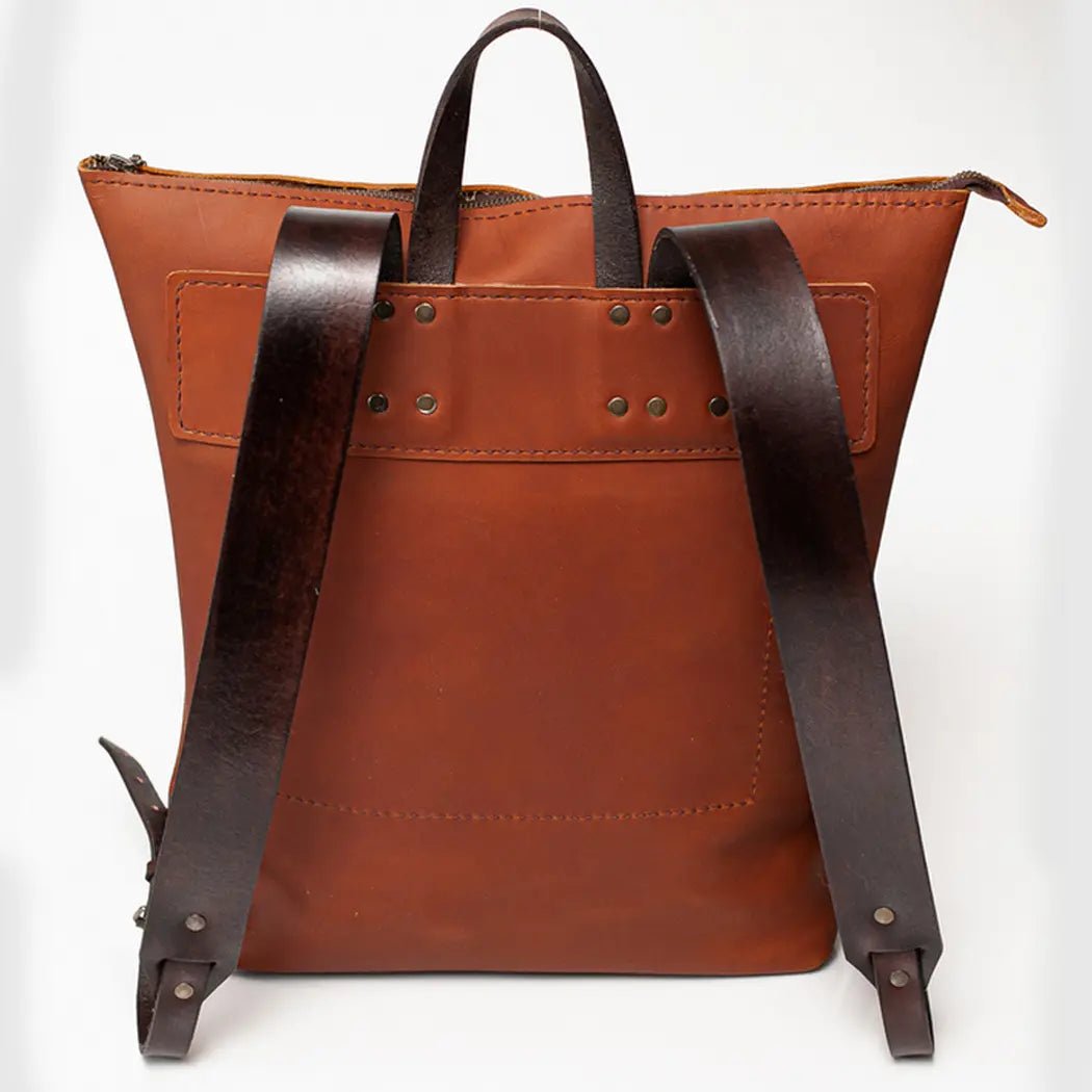 Custom Leather Backpack With Laser Engraved Logo