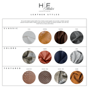 Custom Leather Bed – Handmade Wall - Mounted Headboard - CUSTOMfurnitureheadboardHUNTEDFOX - selection of leather for custom headboards