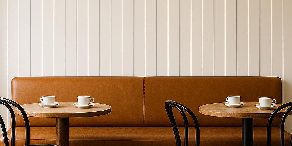 AG | Bistro Leather Banquette Seats ANGLED SEAT BACK | 5'2" x 24"