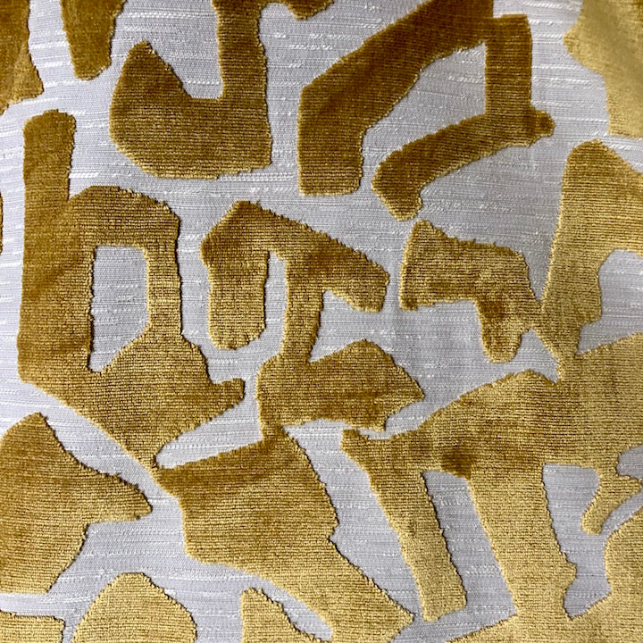 Fabric Samples – Performance Velvet & Upholstery Swatches Pattern | Abstract Gold