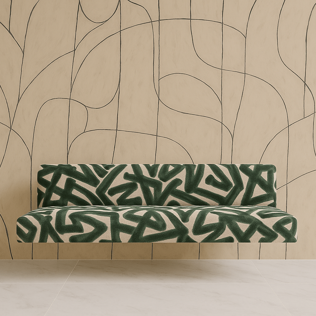 Velvet Floating Bench for Restaurant Dining, Entryway or Kitchen Seat Back (Wall-Mount) Velvet