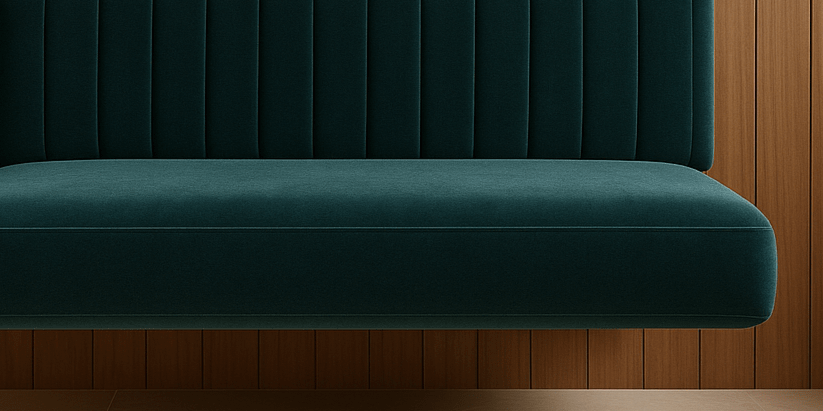 Velvet Floating Bench for Restaurant Dining, Entryway or Kitchen Seat Back (Wall-Mount) Velvet