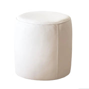 Round Leather Ottoman Pouf – Modern Boho Seating – handcrafted by HUNTEDFOX in Los Angeles