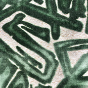 Fabric Samples – Performance Velvet & Upholstery Swatches Pattern | Graffiti Green