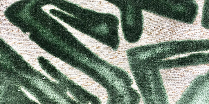 Fabric Samples – Performance Velvet & Upholstery Swatches Pattern | Graffiti Green