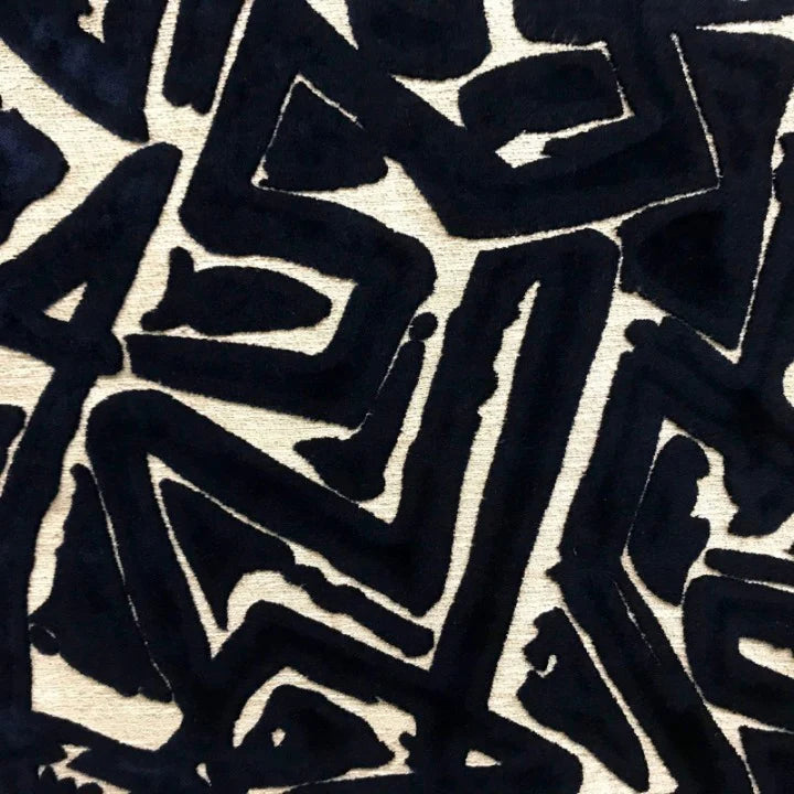 Modern Swivel "Graffiti" Accent Chair – Cutout Back Square Swivel Club Chair w Open Back graffiti black and white