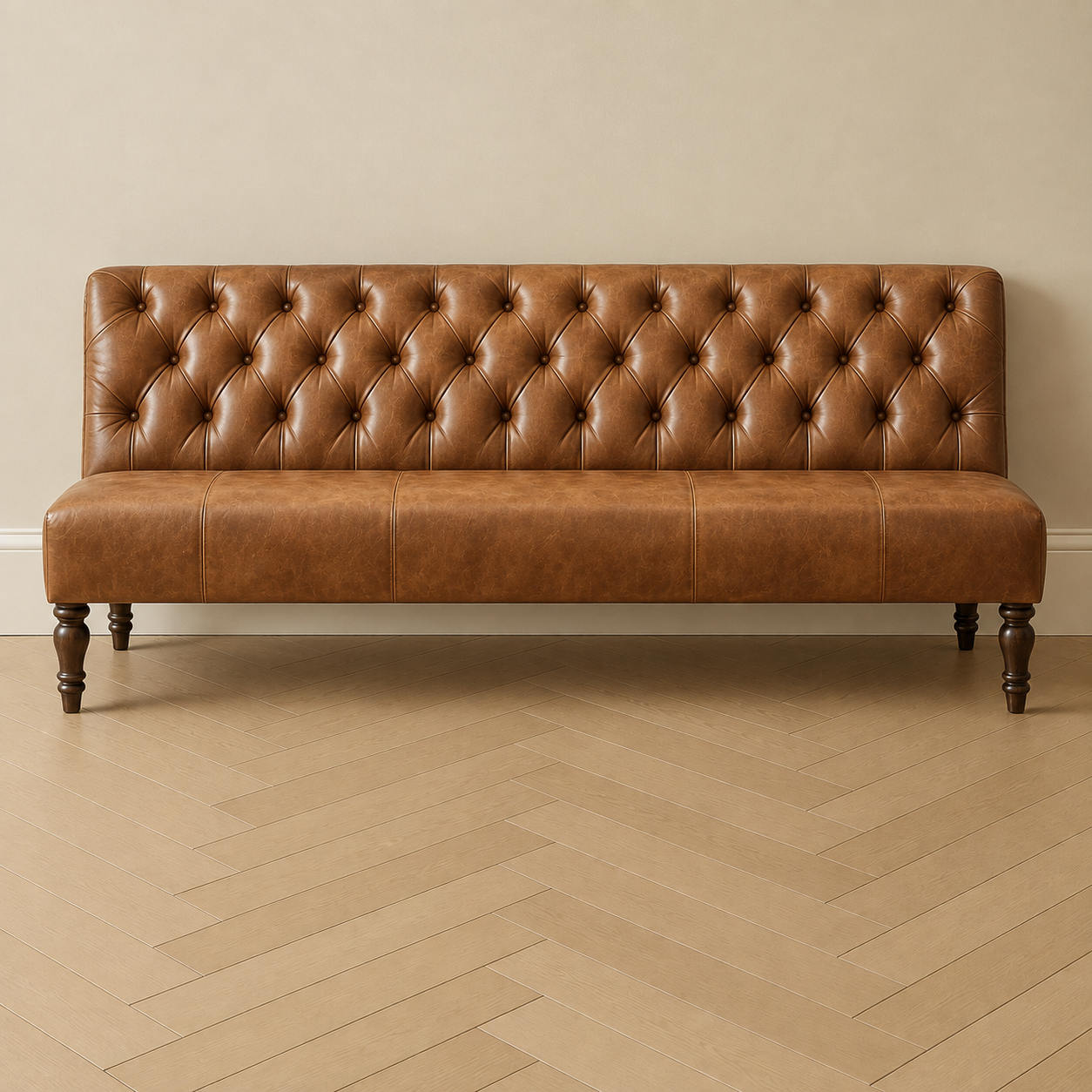 The Pub Banquette | Tall Chesterfield Tufted Bench Seat