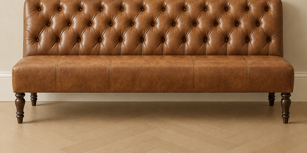 The Pub Banquette | Tall Chesterfield Tufted Bench Seat