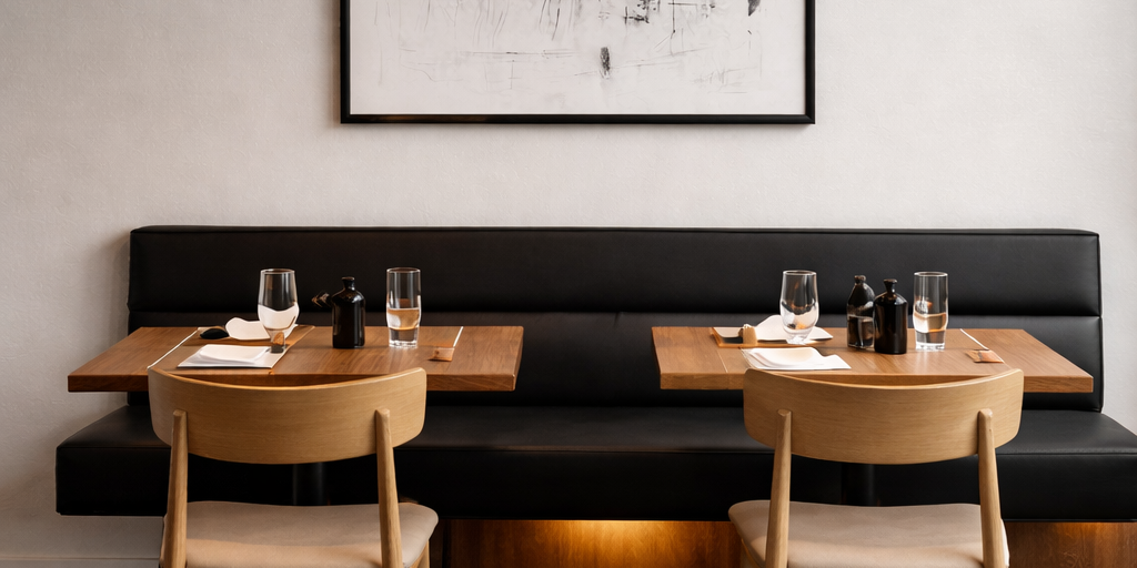 commercial leather seating for restaurants cafes and commercial spaces black leather