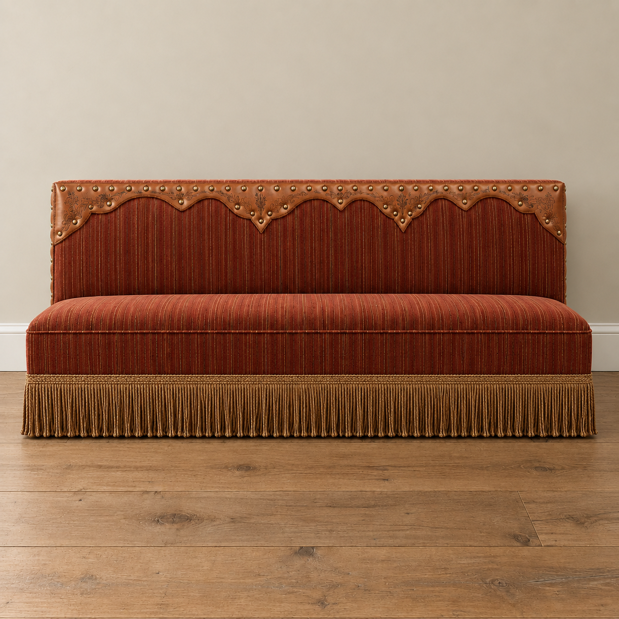Horses Sunset LA | Banquette "D" Striped Western Bench Seat