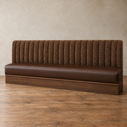 Horses Sunset LA | Banquette "F" Chocolate Brown Dining Seat | P Kaufman