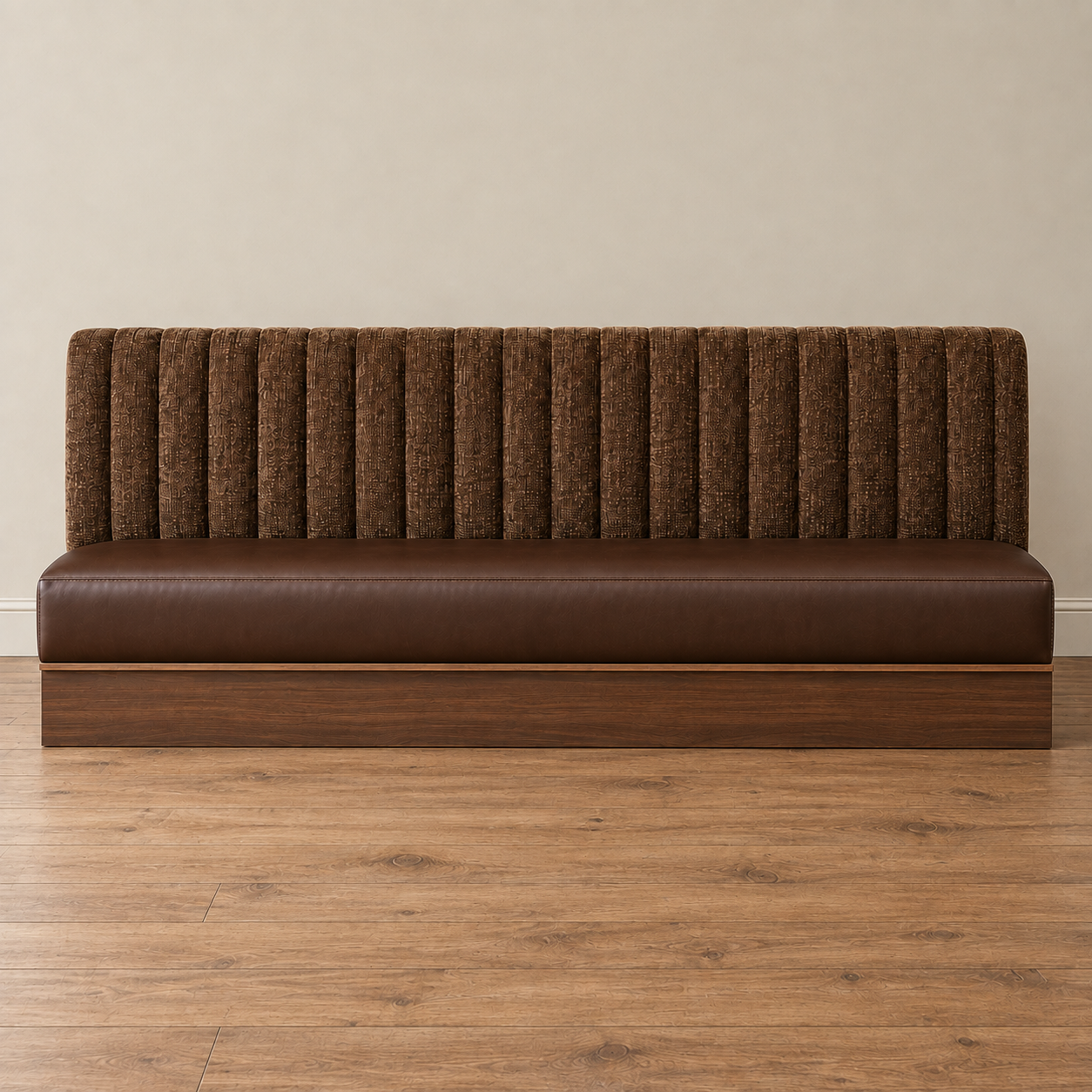 Horses Sunset LA | Banquette "F" Chocolate Brown Dining Seat | P Kaufman