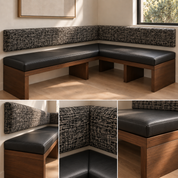 Corner Banquette in Black and White