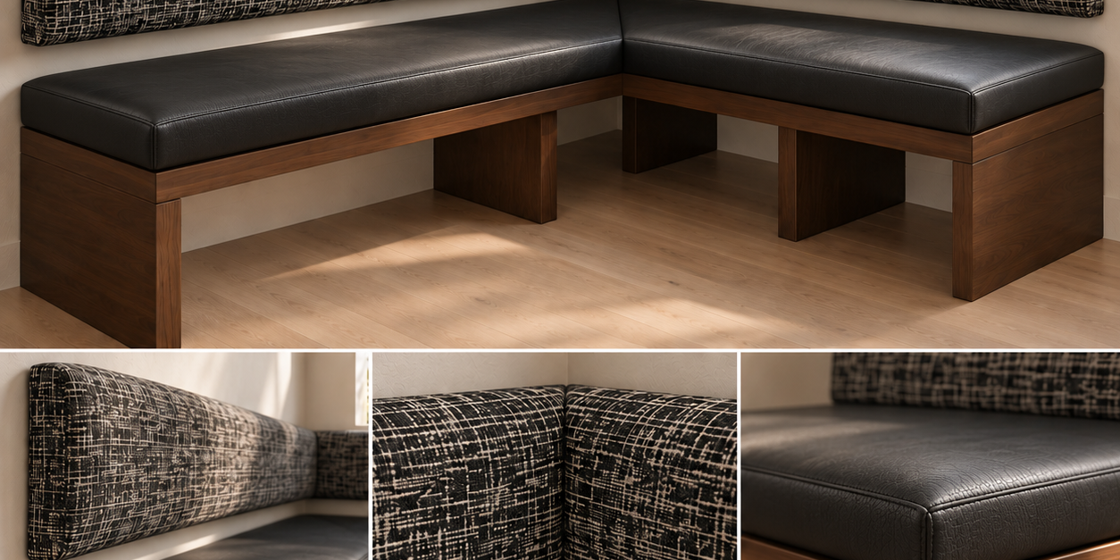 Corner Banquette in Black and White