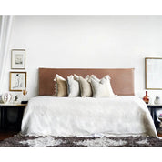 Light Brown Leather Headboard - H U N T E D F O X