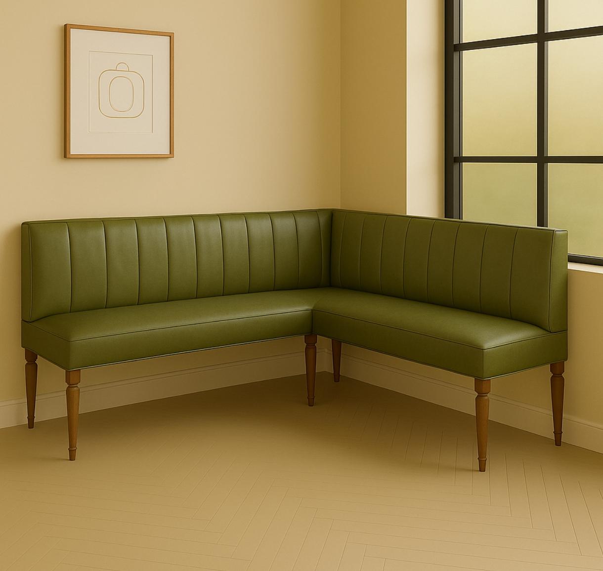 Custom Leather Dining Banquette
