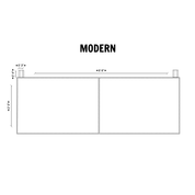 Wall Mount Bed | Classic Black Leather Headboard