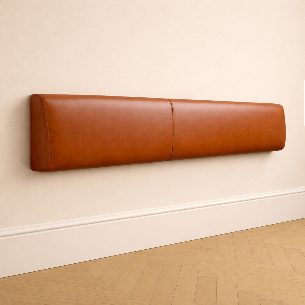 Floating Leather Bench Seat