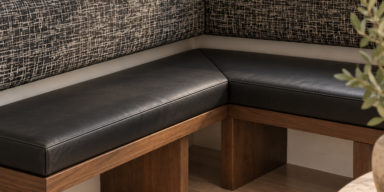 Corner Banquette in Black and White