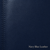 Navy blue leather texture with stitching detail