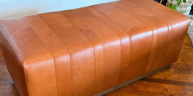 Whiskey Leather Dining Bench | 50"