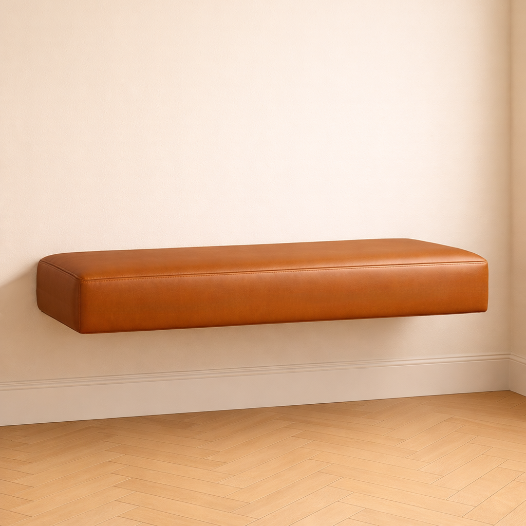 Floating Leather Bench Seat Floating Bench | d:20 x h:7"