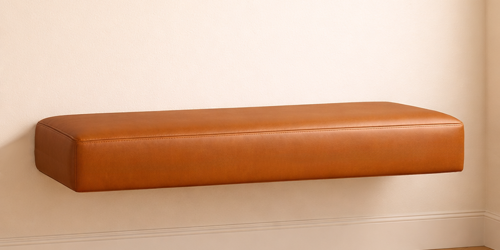 Floating Leather Bench Seat Floating Bench | d:20 x h:7"