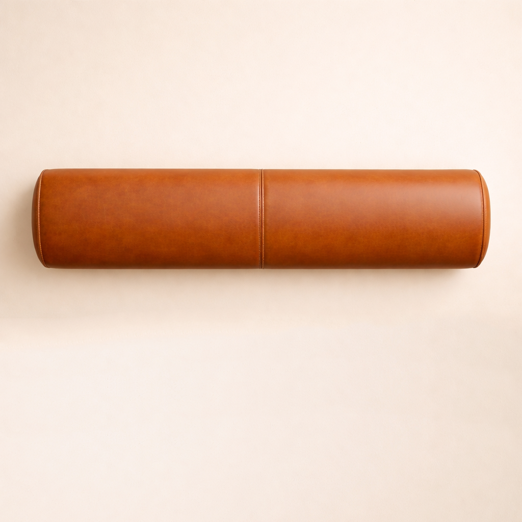 Floating Leather Bench Seat 7" Bolster Pillow