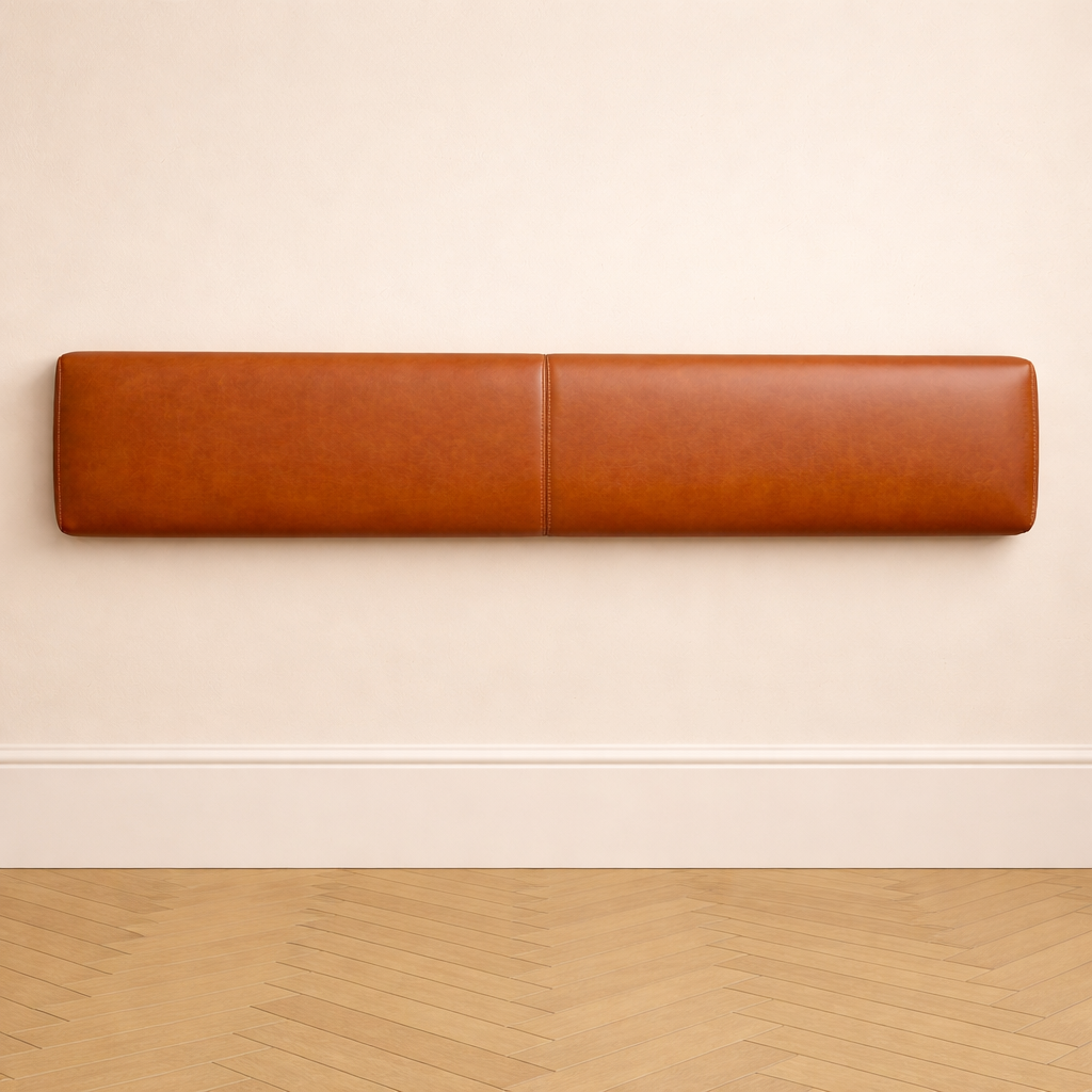 Floating Leather Bench Seat Seat Back | Modern 12"