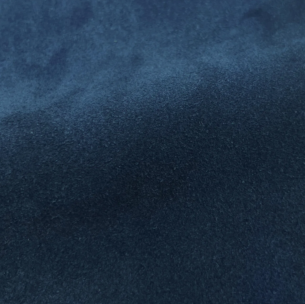 Premium Leather Samples – Headboards, Ottomans & Seating Suede | Navy