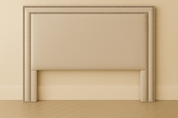 Tan Hotel Headboard with Double Nailhead Trim