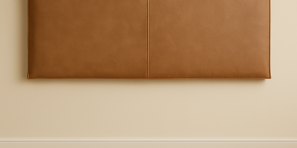 wall mount modern hanging leather headboard