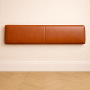 Floating Leather Bench Seat Seat Back | Standard 16"