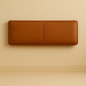 Floating Vegan Leather Bench for Restaurant Dining, Entryway or Kitchen Seat Back (Wall-Mount) Vegan Leather