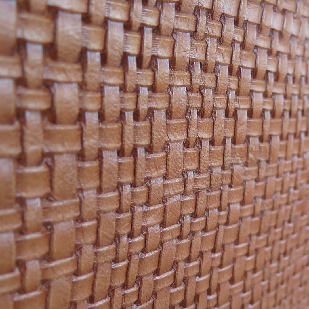 Premium Leather Samples – Headboards, Ottomans & Seating Woven | Caramel